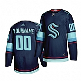 Seattle Kraken Customized Adidas Navy Blue Stitched Jersey,baseball caps,new era cap wholesale,wholesale hats